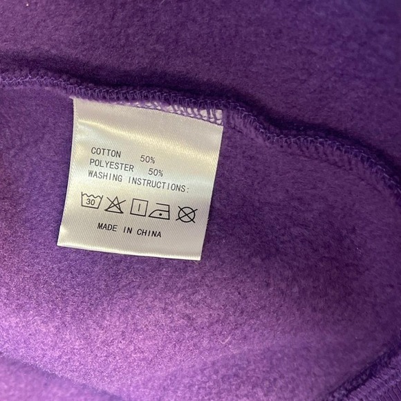 Vtg Collegiate Apparel Louisiana State Unisex Crewneck Sweatshirt Purple L - Picture 4 of 5